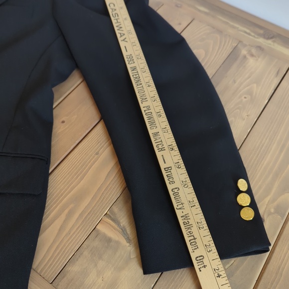 Stafford Executive Men’s Black Wool Single Breasted Notch Lapel Blazer - Picture 7 of 10